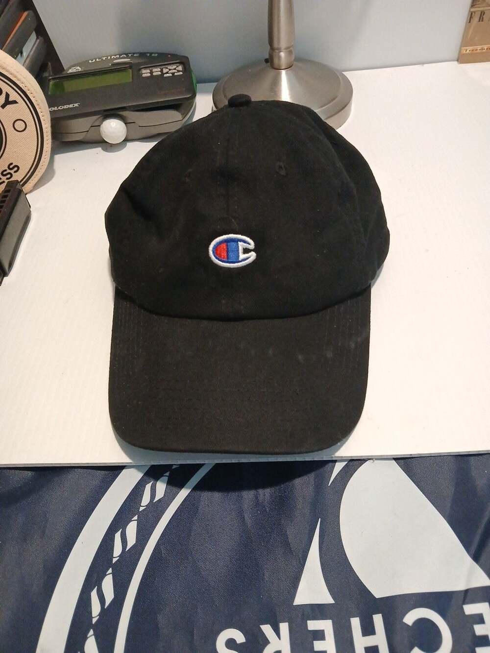 Champion Baseball Cap Black Embroidered Logo